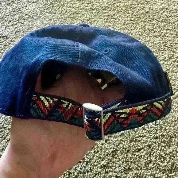 Teva Embroidered Logo Dad Hat Adjustable Patterned Strap Navy - Picture 2 of 3